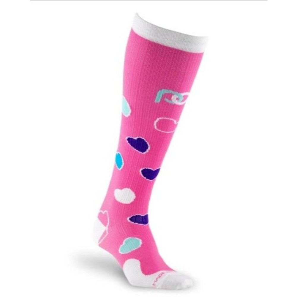 Womens Pro Compression Marathon Candy Hearts Knee High Compression Socks